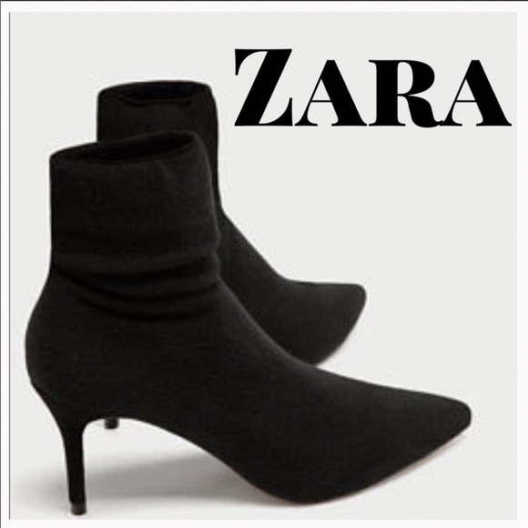 Zara Shoes - ZARA Sock-boot Heel